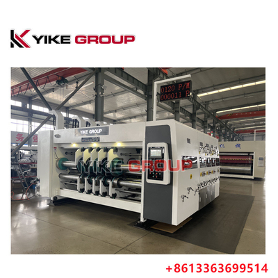 Máquina automática de Slotter de la impresora de Flexo del color del alimentador cuatro del borde de ataque para las cajas regulares del cartón