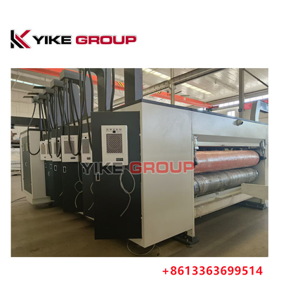 YIKE GROUP Caja de cartón corrugado de borde de plomo 2 impresora a color máquina de corte a presión