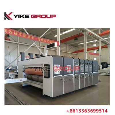 YIKE GROUP Caja de cartón corrugado de borde de plomo 2 impresora a color máquina de corte a presión